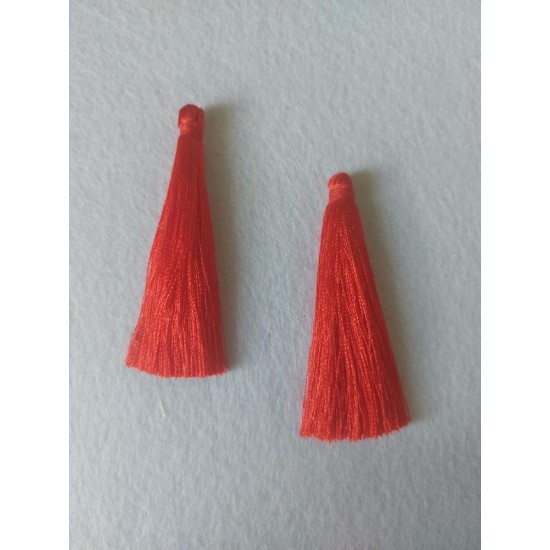 Кисточки декоративные 6,5 см цв.красный, цена за 1 шт